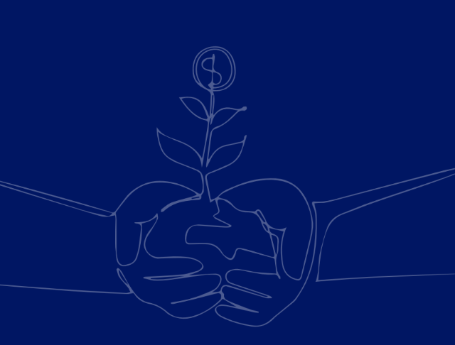 hands holding money plant